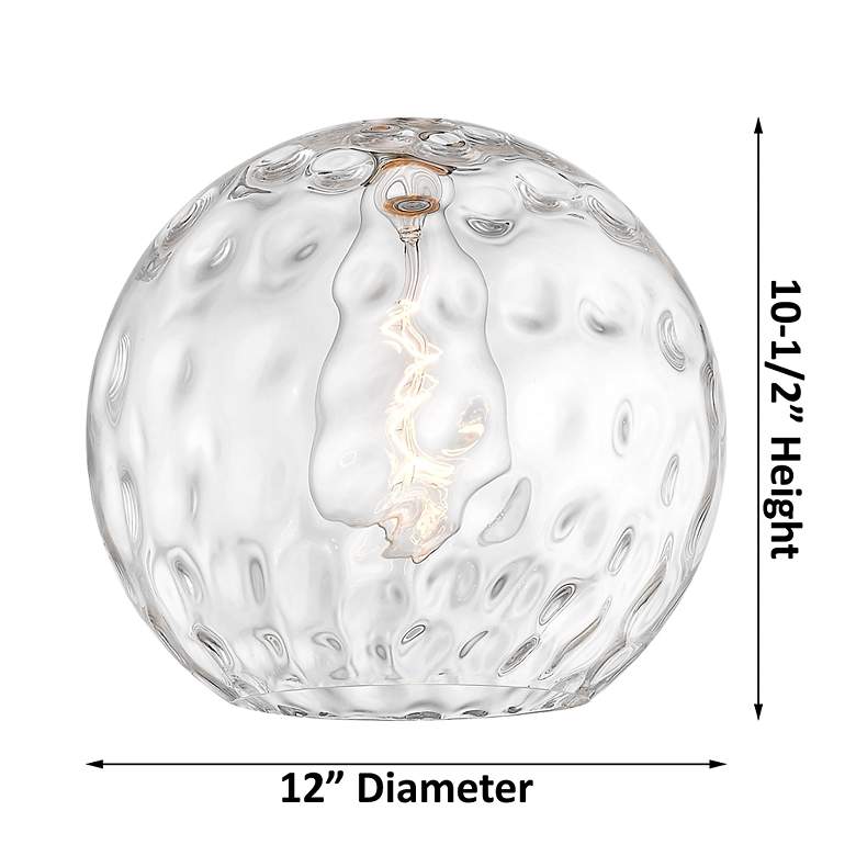 Image 4 Athens 18.75"W 3 Light Brushed Nickel Multi-Pendant w/ Water Glass Sha more views