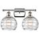 Athens 18" 2-Light Polished Nickel Bath Light w/ Clear Deco Swirl Shad