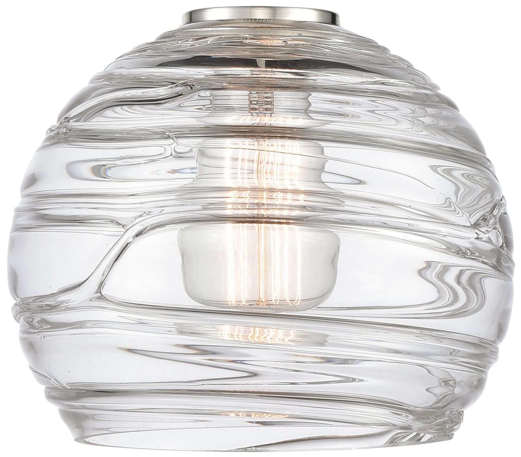 Image 5 Athens 18" 2-Light Satin Gold Bath Light w/ Clear Deco Swirl Shade more views
