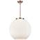 Athens 18" 3-Light Antique Copper Pendant w/ Matte White Shade