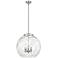 Athens 18" 3-Light Brushed Satin Nickel Pendant w/ Clear Water Glass S