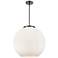 Athens 18" 3-Light Matte Black Pendant w/ Matte White Shade