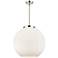 Athens 18" 3-Light Polished Nickel Pendant w/ Matte White Shade