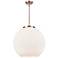 Athens 18" Antique Copper Pendant w/ Matte White Shade