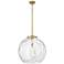 Athens 18" Brushed Brass Pendant w/ Clear Water Glass Shade