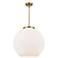 Athens 18" Brushed Brass Pendant w/ Matte White Shade