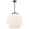 Athens 18" Matte Black Pendant w/ Matte White Shade