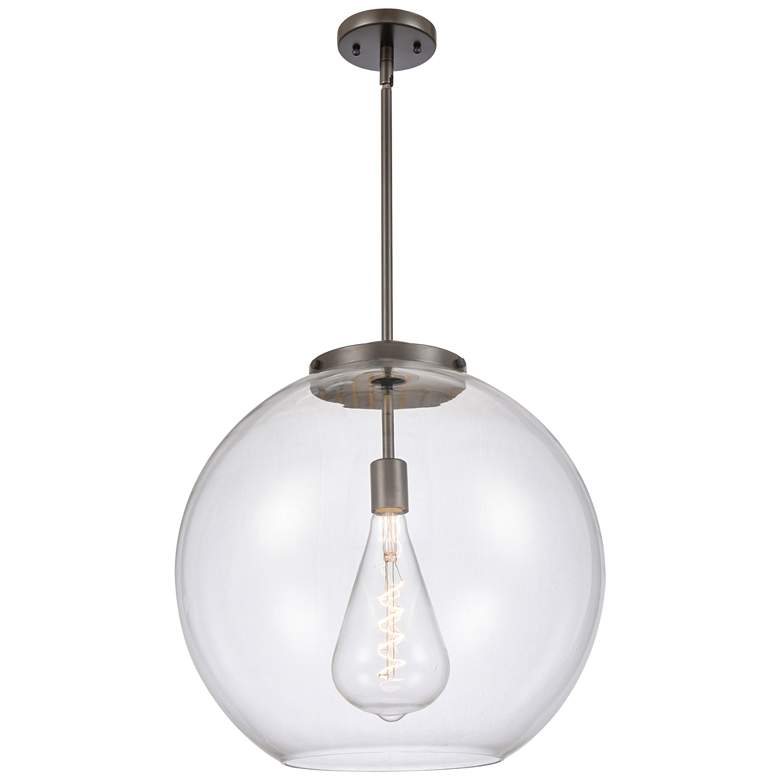 Image 1 Athens 18" Oil Rubbed Bronze Pendant w/ Clear Shade