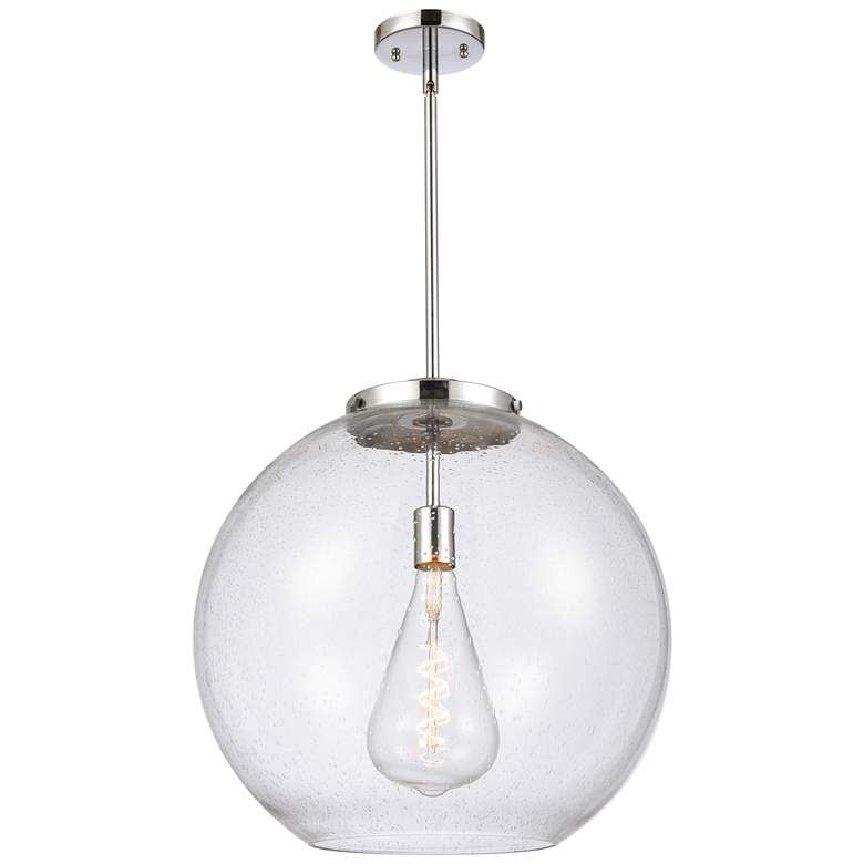Image 1 Athens 18" Polished Chrome Pendant w/ Seedy Shade