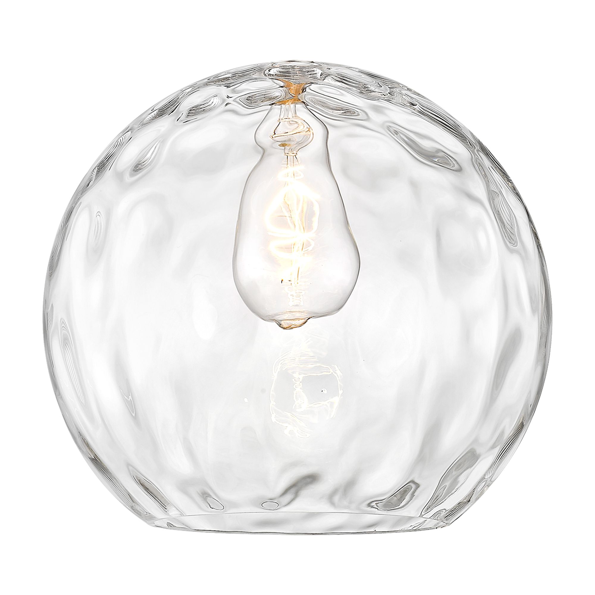 Image 3 Athens 18" Satin Gold Pendant w/ Clear Water Glass Shade more views