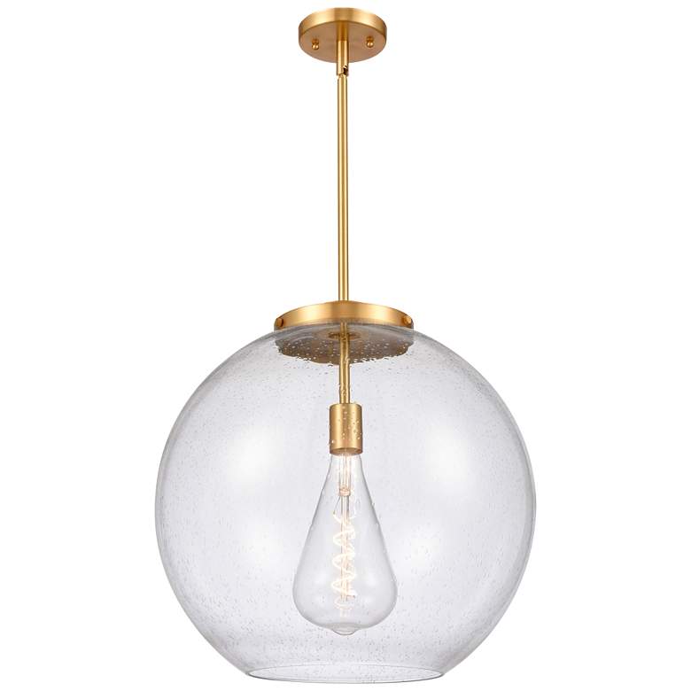 Image 1 Athens 18" Satin Gold Pendant w/ Seedy Shade