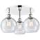 Athens 19.75" Wide 3 Light Polished Chrome Flush Mount With Seedy Shad