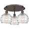 Athens 19.75"W 3 Light Oil Rubbed Bronze Flush Mount With Deco Swirl S