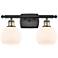 Athens 2 Light 16" Bath Light - Black Antique Brass - Matte White Shad