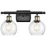 1_Athens 2 Light 16" Bath Light - Black Antique Brass - Seedy Shade