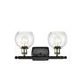 2_Athens 2 Light 16" Bath Light - Black Antique Brass - Seedy Shade more views