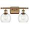 Athens 2 Light 16" Bath Light - Brushed Brass - Clear Shade
