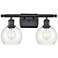 Athens 2 Light 16" Bath Light - Matte Black - Clear Shade