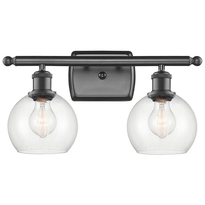 Image 1 Athens 2 Light 16" Bath Light - Oil Rubbed Bronze - Clear Shade