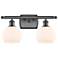 Athens 2 Light 16" Bath Light - Oil Rubbed Bronze - Matte White Shade