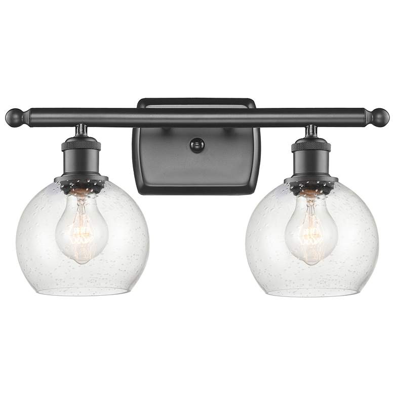 Image 1 Athens 2 Light 16" Bath Light - Oil Rubbed Bronze - Seedy Shade