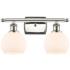 Athens 2 Light 16" Bath Light - Polished Nickel - Matte White Shade