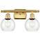 Athens 2 Light 16" Bath Light - Satin Gold - Clear Shade