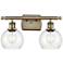 Athens 2 Light 16" LED Bath Light - Antique Brass - Clear Shade
