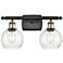 Athens 2 Light 16" LED Bath Light - Black Antique Brass - Seedy Shade