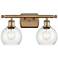 Athens 2 Light 16" LED Bath Light - Brushed Brass - Seedy Shade