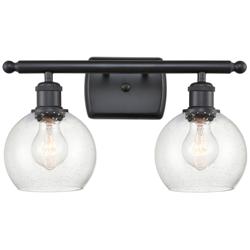 Athens 2 Light 16" LED Bath Light - Matte Black - Seedy Shade