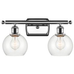 Athens 2 Light 16" LED Bath Light - Polished Chrome - Clear Shade