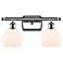 Athens 2 Light 16" LED Bath Light - Polished Chrome - Matte White Shad