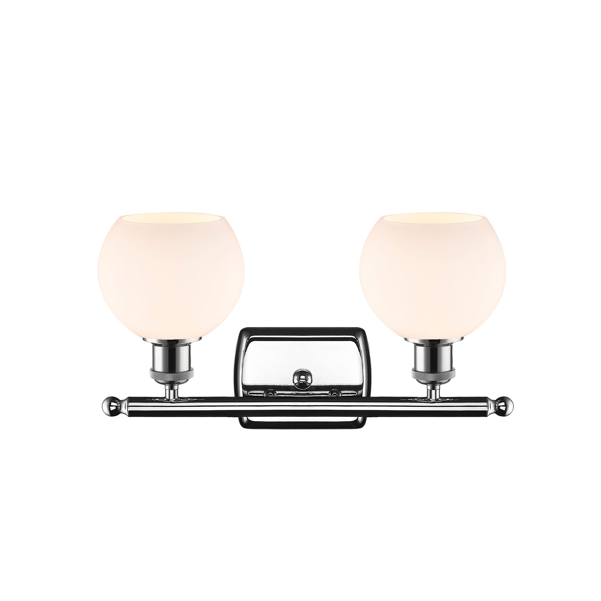 Image 3 Athens 2 Light 16" LED Bath Light - Polished Chrome - Matte White Shad more views