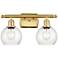 Athens 2 Light 16" LED Bath Light - Satin Gold - Seedy Shade