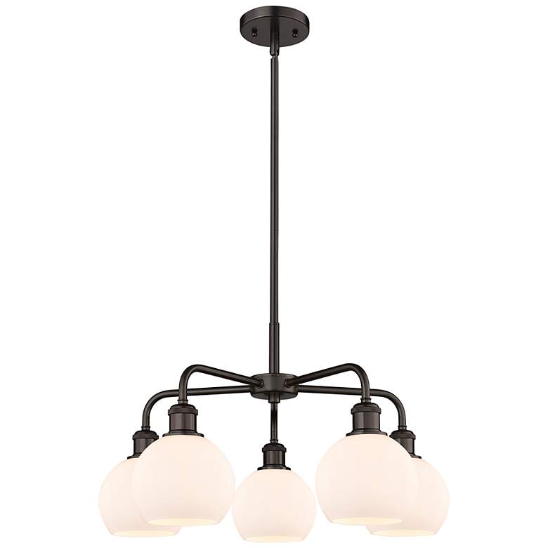 Image 1 Athens 23 3/4" Wide Oil-Rubbed Bronze 5-Light Chandelier