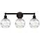 Athens 24" 3-Light Oil Rubbed Bronze Bath Light w/ Clear Deco Swirl Sh
