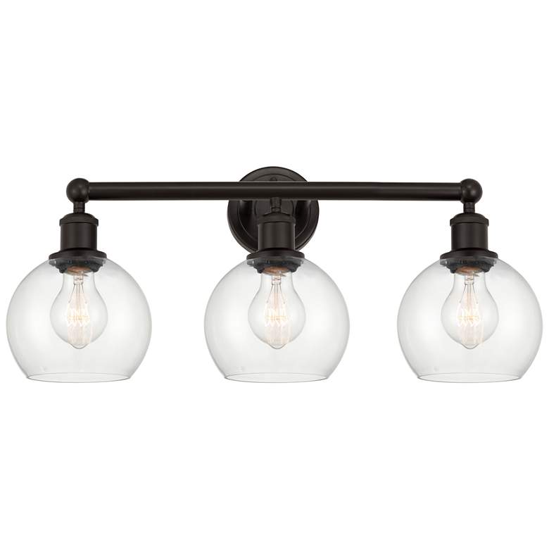Image 1 Athens 24 inch 3-Light Oil Rubbed Bronze Bath Light w/ Clear Shade