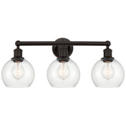 Athens 24" 3-Light Oil Rubbed Bronze Bath Light w/ Clear Shade