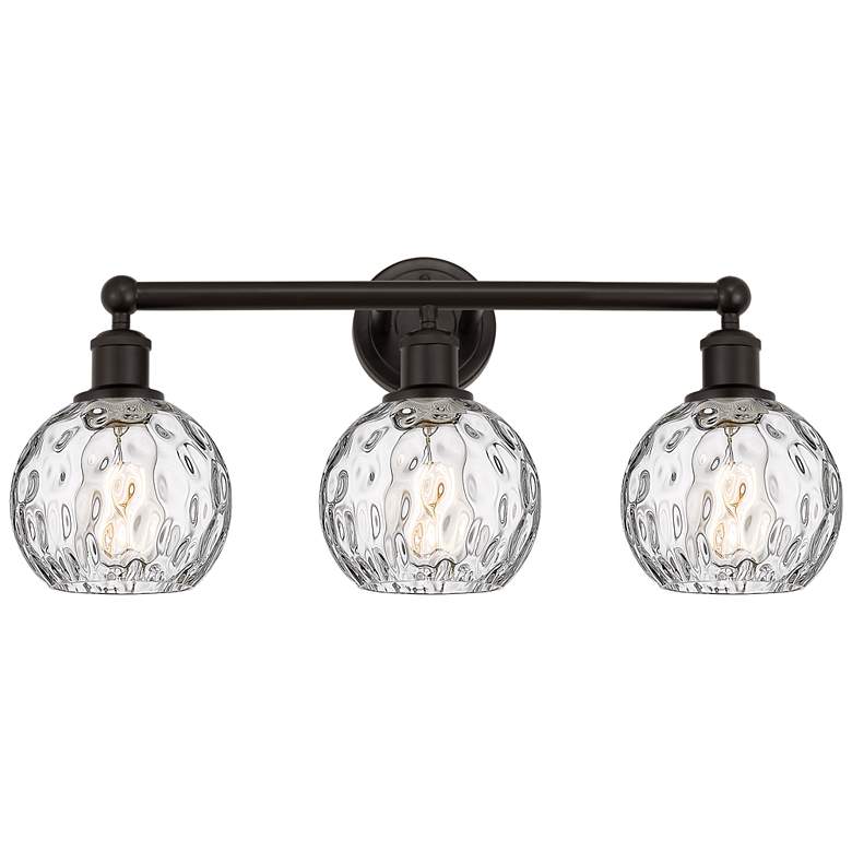 Image 1 Athens 24" 3-Light Oil Rubbed Bronze Bath Light w/ Clear Water Glass S