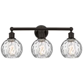 Athens 24" 3-Light Oil Rubbed Bronze Bath Light w/ Clear Water Glass S Athens 24" 3-Light Oil Rubbed Bronze Bath Light w/ Clear Water Glass S