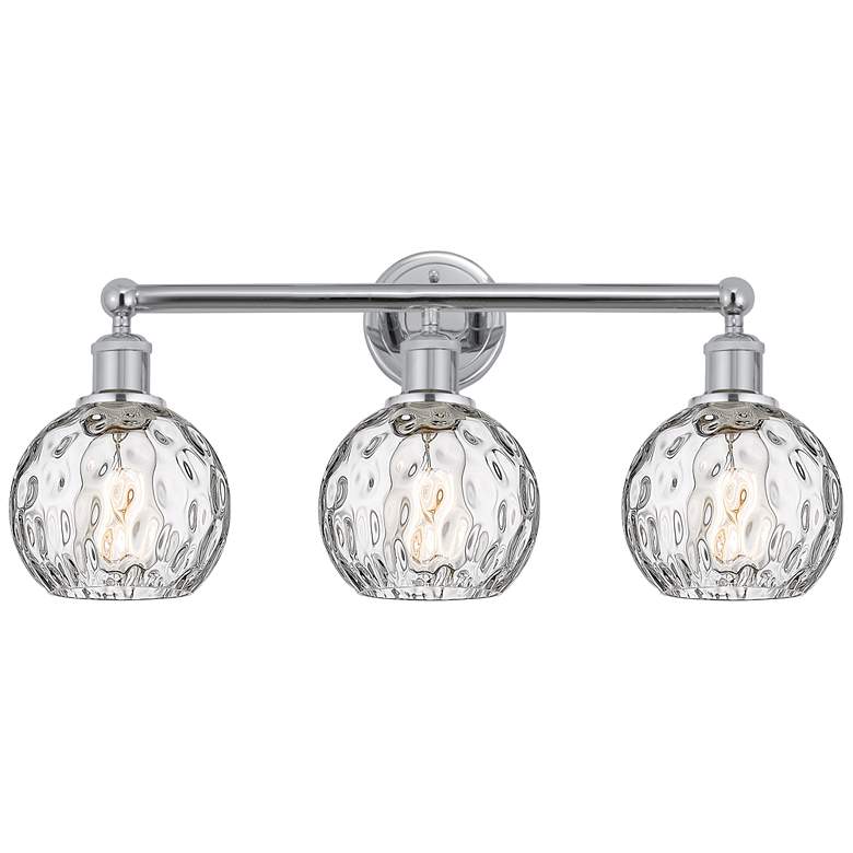 Image 1 Athens 24" 3-Light Polished Chrome Bath Light w/ Clear Water Glass Sha