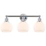 Athens 24" 3-Light Polished Chrome Bath Light w/ Matte White Shade