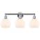 Athens 24" 3-Light Polished Chrome Bath Light w/ Matte White Shade