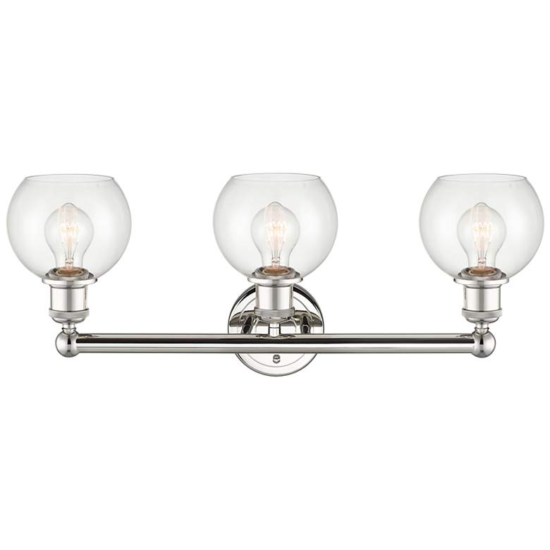 Image 2 Athens 24" Wide Polished Nickel and Clear 3-Light Bath Light more views