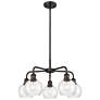 Athens 24"W 5 Light Oil Rubbed Bronze Stem Hung Chandelier With Seedy 