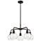 Athens 24"W 5 Light Oil Rubbed Bronze Stem Hung Chandelier With Seedy