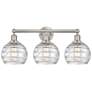 1_Athens 26" Wide 3 Light Satin Nickel Bath Vanity Light w/ Deco Swirl S