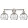 Athens 26" Wide 3 Light Satin Nickel Bath Vanity Light w/ Deco Swirl S