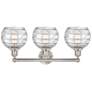 2_Athens 26" Wide 3 Light Satin Nickel Bath Vanity Light w/ Deco Swirl S more views